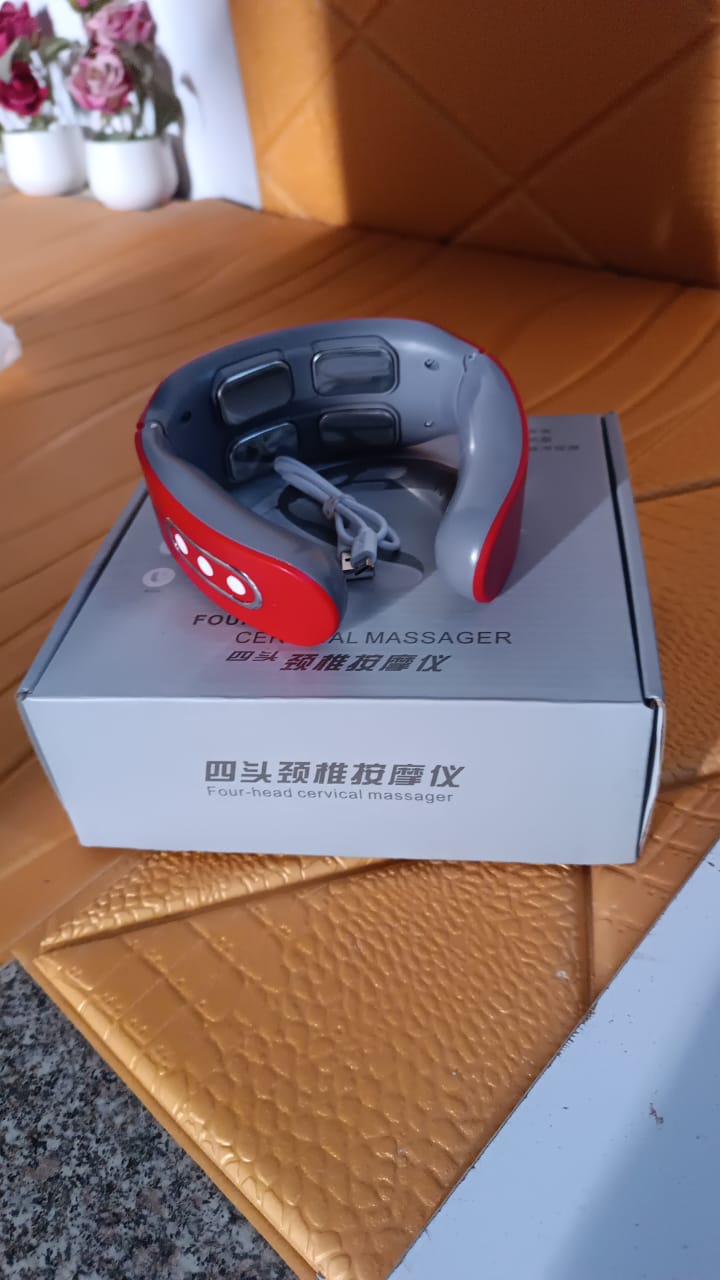 4 Heads Smart Electric Neck and Back Pulse Massager (1 Pc / Mix Design) 4 Heads Smart Electric Neck and Back Pulse Massager (1 Pc / Mix Design)